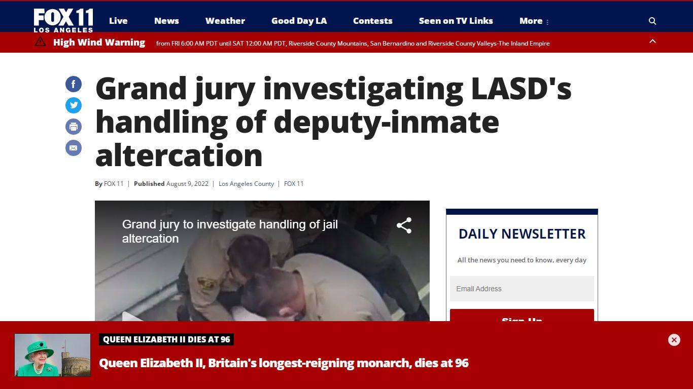 Grand jury investigating LASD's handling of deputy-inmate altercation
